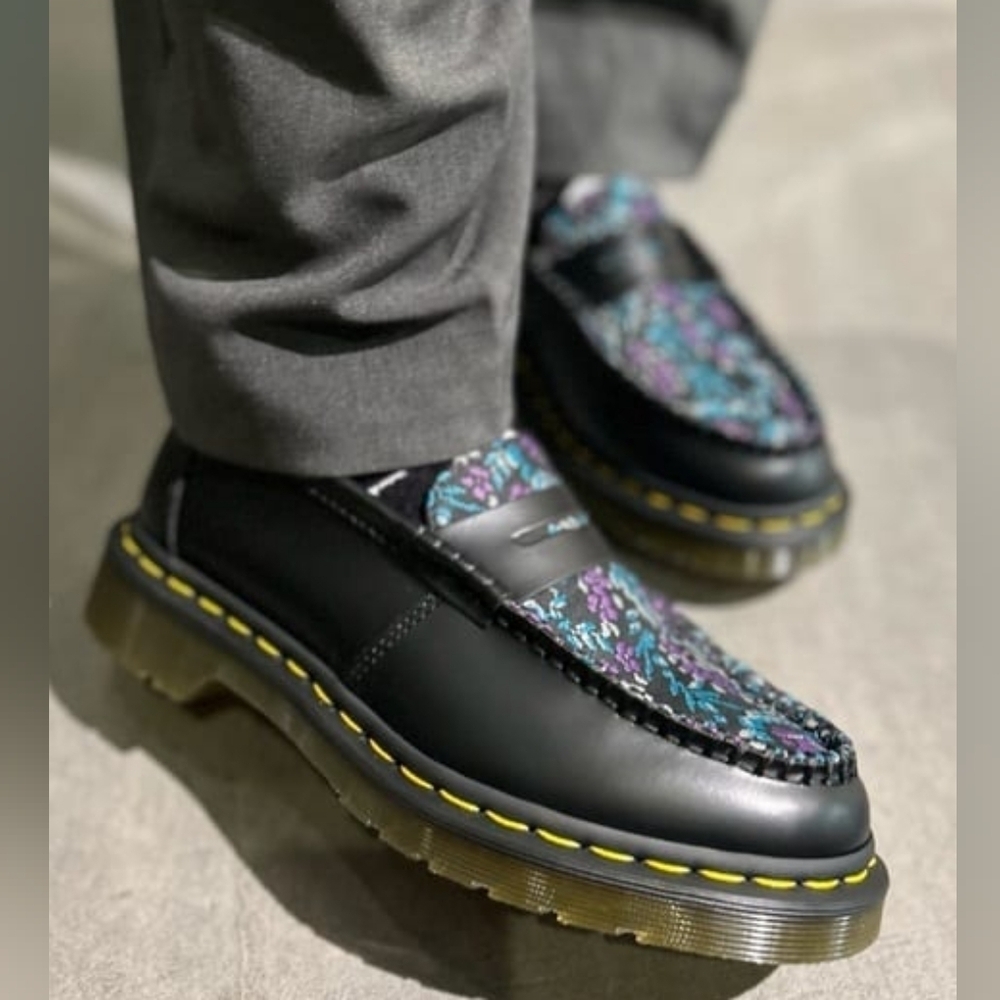 DR. MARTENS PENTON FLORAL JACQUARD LOAFERS - Picture 4 of 10